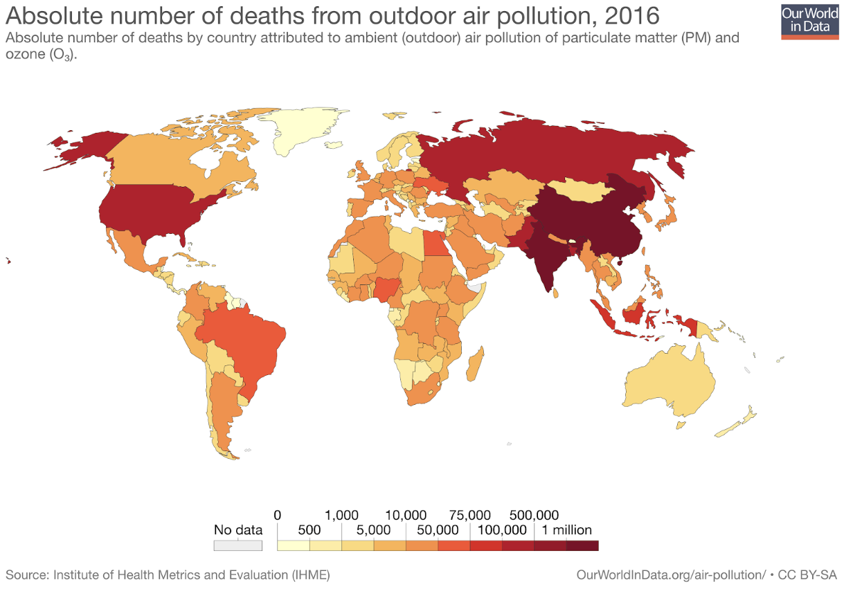Number of Deaths from Air Pollution